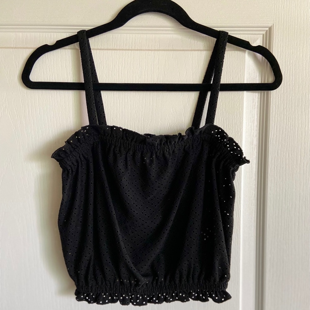 Love, Fire black crop top